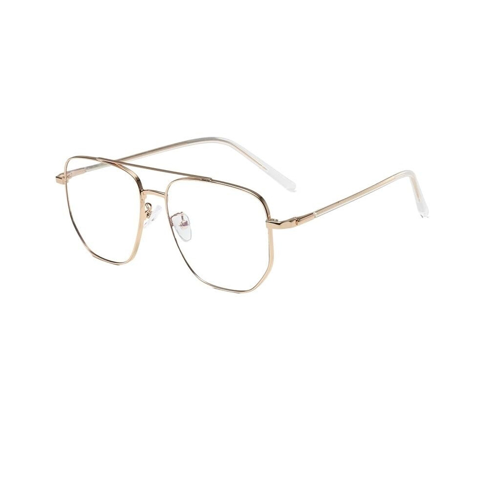 Reading Glasses Blue Light Filtering Metal Full Frame HD Resin Lens Spring Hinge 1.00 Magnification