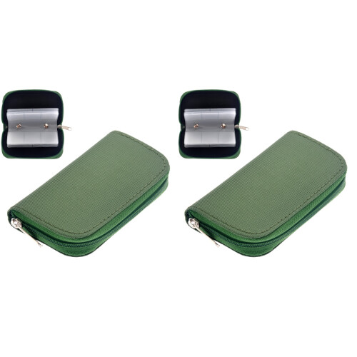 2Pièces Housse Mémoire Vert 22 Slots Nylon 1
