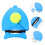 1Ensemble Kit D'entraînement Tennis Ciel Pour 11