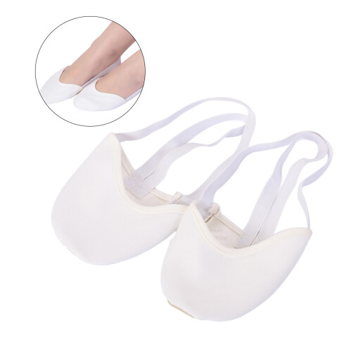 1Paire Antidérapantes Danse Coton Blanches Pour
