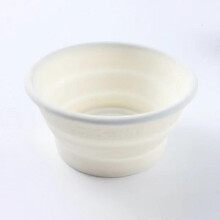 (As show, CS023) Yaqi White Color Collapsible Silicone Shaving Bowl For Travel