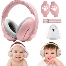 QSLKI Baby Ear Defenders 2-in-1 for 1-48 months, A