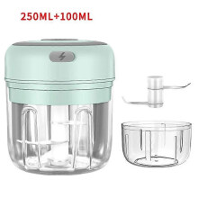 (As show, 105-2Cups-White) 100/250mL Powerful Ginger Garlic Onion Meat Masher Crusher Chopper Mini Electric Garlic Chopper USB Charging Garlic Mincer