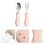 1Ensemble Ensemble Bébé Fourchette Silicone Acier 7