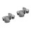2Paires Roues Nylon Grises Remplacement Durable 6