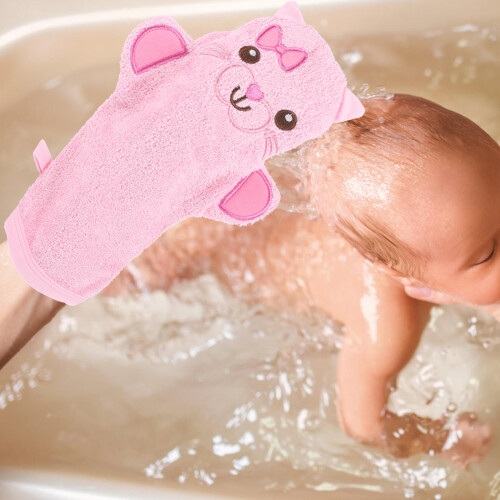 2Pièces Moufles De Douche Exfoliantes En Coton Colorées Pour 2