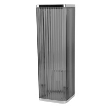 Wall Mounted Automatic Cup Dispenser with Dustproof Cover, Plastic Adhesive Holder for Home Office, Transparent Gray
