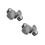 2Paires Roues Nylon Grises Remplacement Durable 7