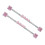 6Pièces Piercing Industriel En Acier Titane Rose Pour 3