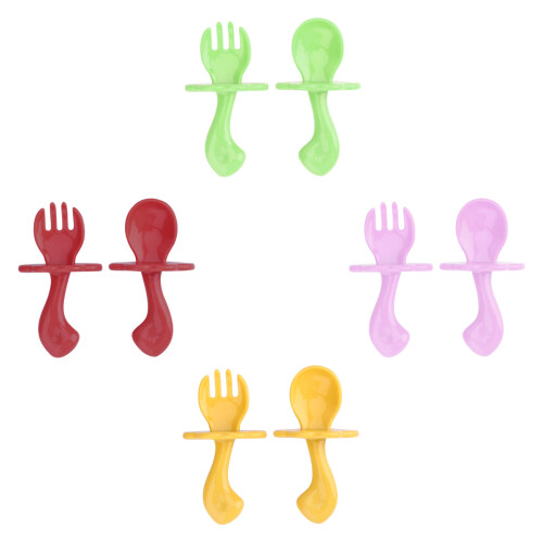 4Ensemble Ensemble Spork Bébé Ergonomique Durable Assorti Pour Enfants