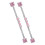 6Pièces Piercing Industriel En Acier Titane Rose Pour 2