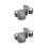 2Paires Roues Nylon Grises Remplacement Durable 8