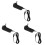 3Pièces Rangement Chargeur Boîte Cache Noire Compacte 4