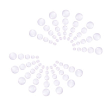 50Pièces Cabochons En Verre Ronds Accessoires DIY Transparent Durables