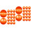50Pièces Balles De Jeu Couture Orange Pour 4