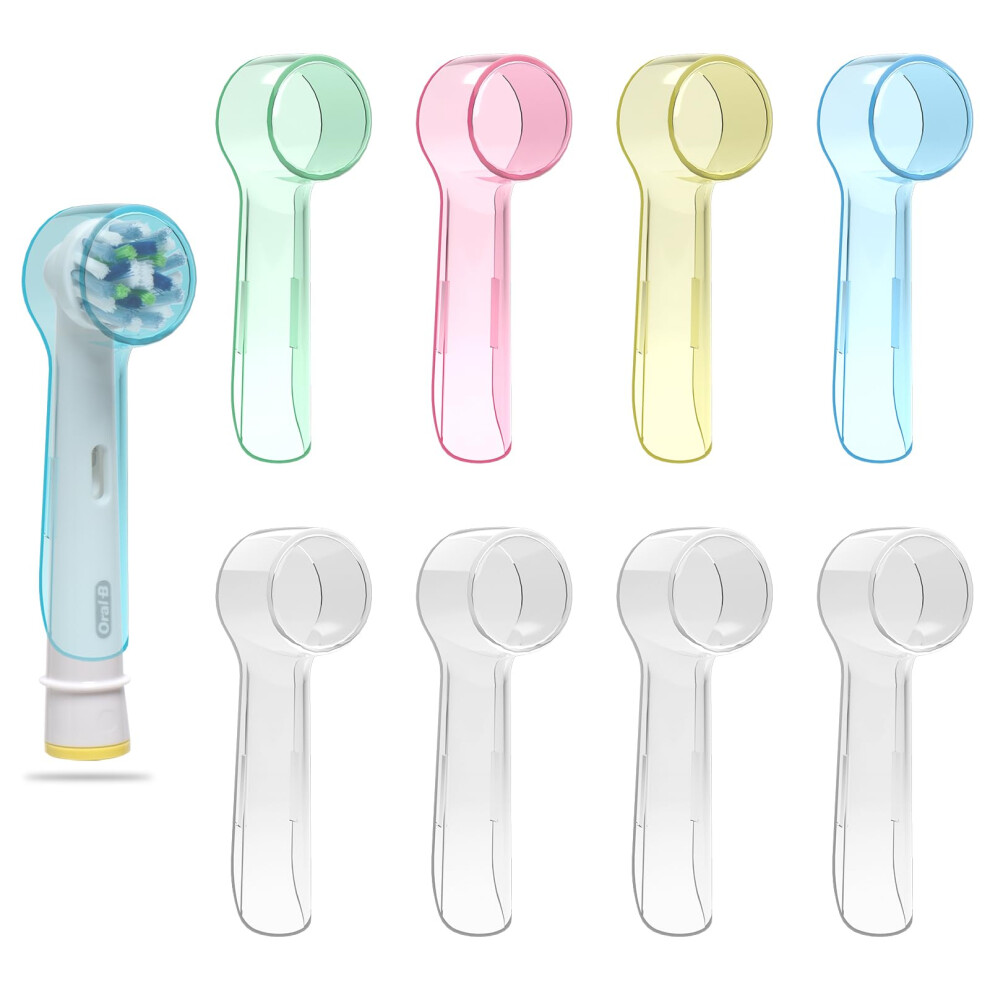 Electric Toothbrush Head Covers for Oral B, 8 Pack DustProof Protective Travel Caps, MultiColor