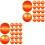 50Pièces Balles De Jeu Couture Orange Pour 3