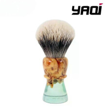 (As show, One size) Yaqi Shaving Brush Cavern Lake Two Band Badger Hair Men Wet Shaving Brush Birthday Gift For Boyfriend
