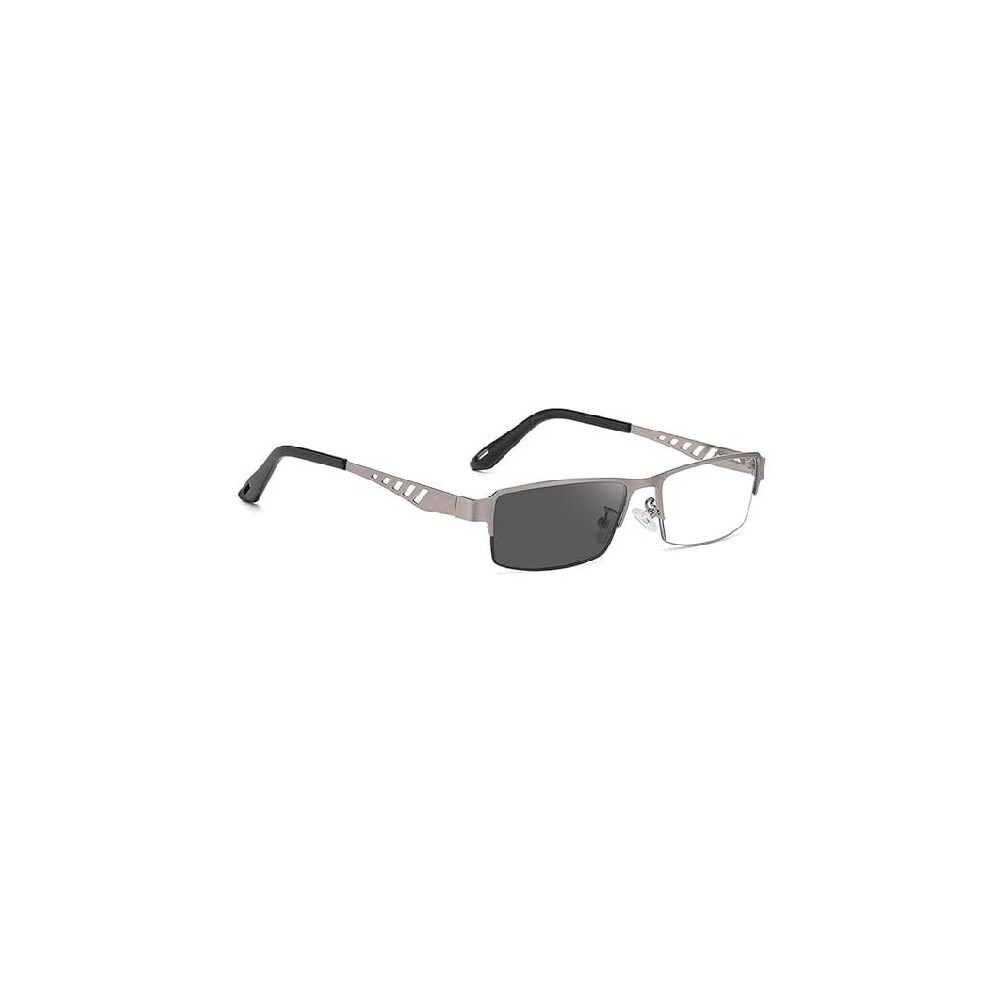 Gray/Blue/Light Ultra Progressive Multifocal Photochromic Reading Glasses With Blocking