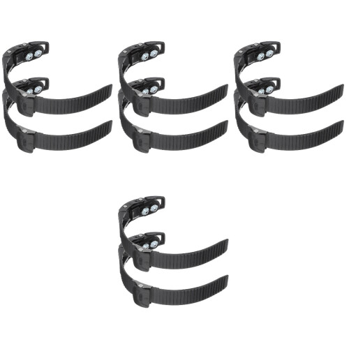 8Pièces Sangles Boucles Adaptables Patinage Noir Résistant Longue Vie 2