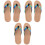 3Paires Lin Confortables Plage Antidérapants 3