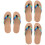 3Paires Lin Confortables Plage Antidérapants 6