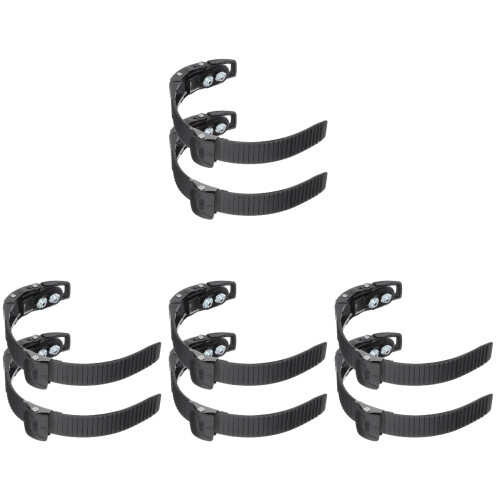8Pièces Sangles Boucles Adaptables Patinage Noir Résistant Longue Vie 1