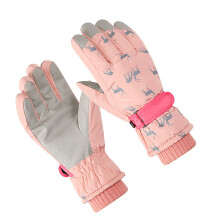 2Paires Gants Femme Rose Ski Montagne Cyclisme Hiver Léger Durable