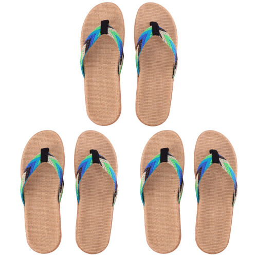 3Paires Lin Confortables Plage Antidérapants 1