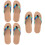 3Paires Lin Confortables Plage Antidérapants 7