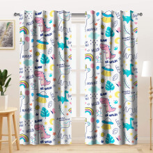Kzzfqxb 117x183cm Cartoon Curtains 2 Panels, Words