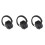 3Pièces Casque Bruit Réduit Respirable Noir Résistant ABS 4