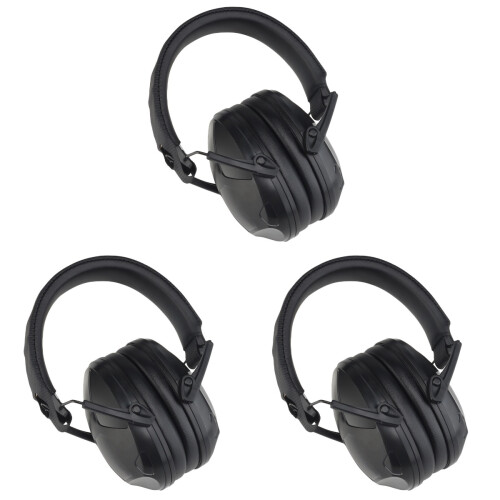 3Pièces Casque Bruit Réduit Respirable Noir Résistant ABS 1