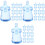 90Pièces Mini Bleu Décoration Jouets Pour Baby Shower 3