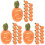 36Pièces Carottes Feutrées Orange Pour DIY 4