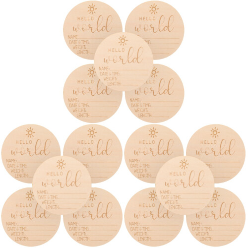 15Pièces Bébé Bois Beige Accessoire Photo Simple 2