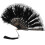 2Pièces Vintage Pliable Main Plumes Noir Pour Spectacle 1