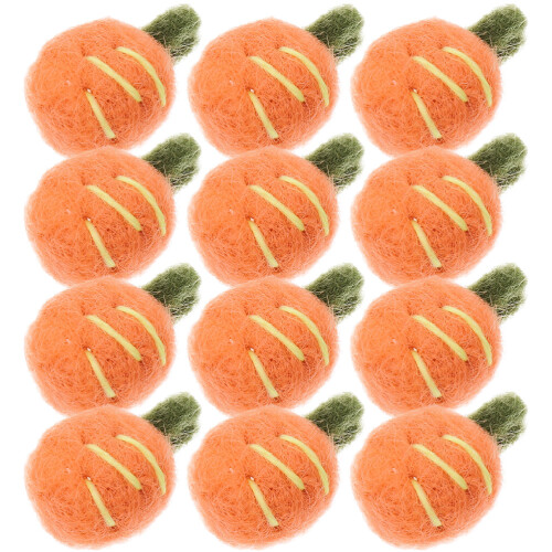36Pièces Carottes Feutrées Orange Pour DIY 1
