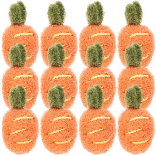 36Pièces Carottes Feutrées Orange Pour DIY