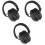 3Pièces Casque Bruit Réduit Respirable Noir Résistant ABS 3