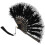 2Pièces Vintage Pliable Main Plumes Noir Pour Spectacle 9