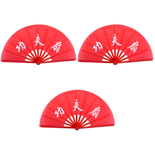 3Pièces Éventail Style Chinois Pour Spectacle Et Cadeau 2