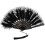 2Pièces Vintage Pliable Main Plumes Noir Pour Spectacle 2