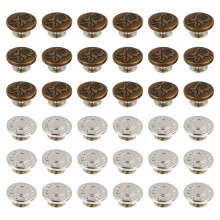 40Pièces Boutons Jeans Antidérapants Cuivre Accessible DIY Variés
