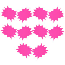 30Pièces Prix En Papier Explosion Fluorescent Rose Pour Commerce