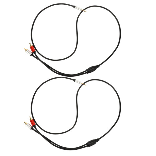 2 Pièces Câble Adaptateur Audio Stéréo 3,5 Mm 2