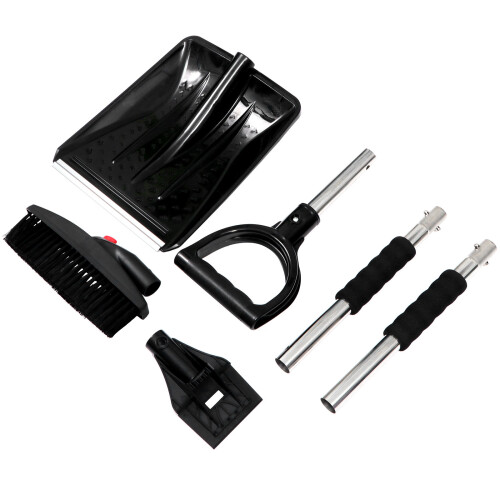 2Ensembles Accessoires Déneigement Auto Acier Ergonomique Noir 1