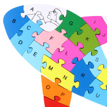 1 Pièce Alphabet Bois Éducatif Pour Enfants Style