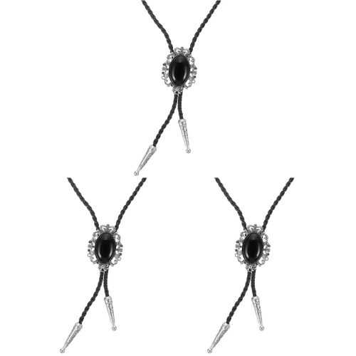 3Pièces Bolo Ties Agate, Cravates Western Pour 2