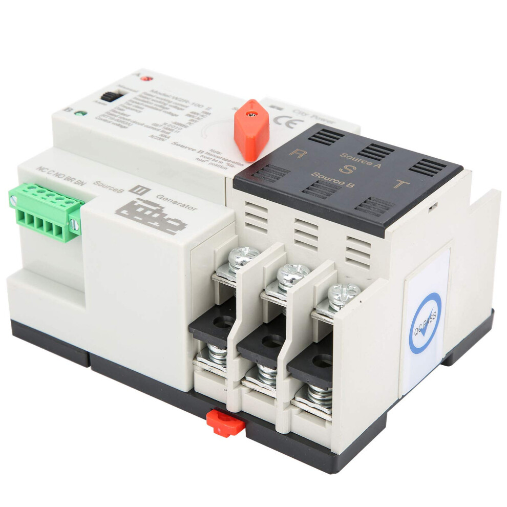 Automatic Transfer Switch 3 Pole 100A 50Hz Ats For Generator And Mains Power Continuous Operation 9099447394675